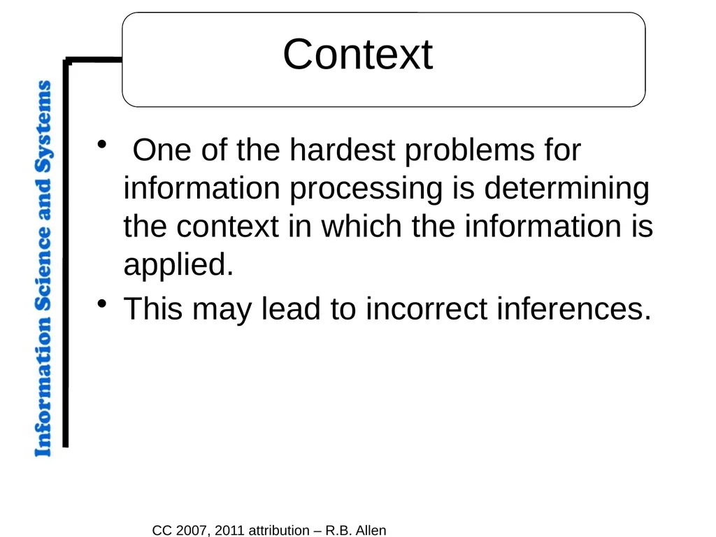 CC 2007, 2011 attribution – R.B. Allen Overture - slide 9 of 20