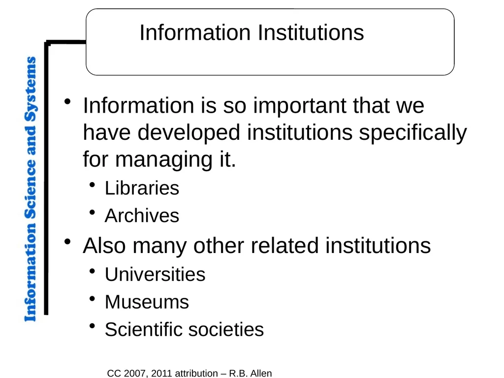 CC 2007, 2011 attribution – R.B. Allen Overture - slide 18 of 20