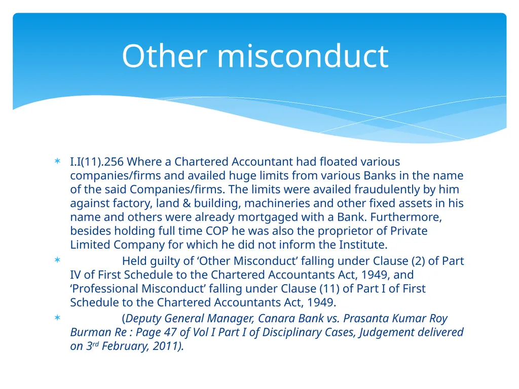 Disciplinary Case Studies Second Schedule (Others - slide 12 of 23