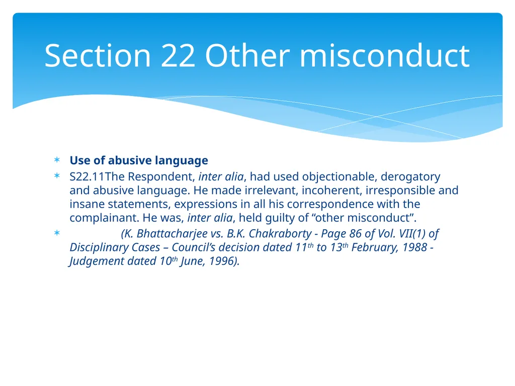 Disciplinary Case Studies Second Schedule (Others - slide 10 of 23