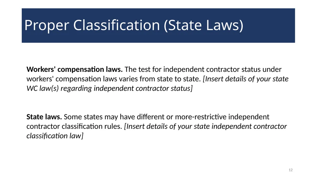 Utilizing Contractors and Other Gig Workers - slide 12 of 18