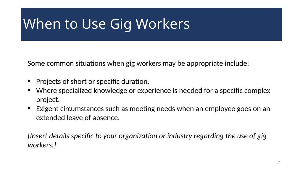 Utilizing Contractors and Other Gig Workers - slide 7 of 18