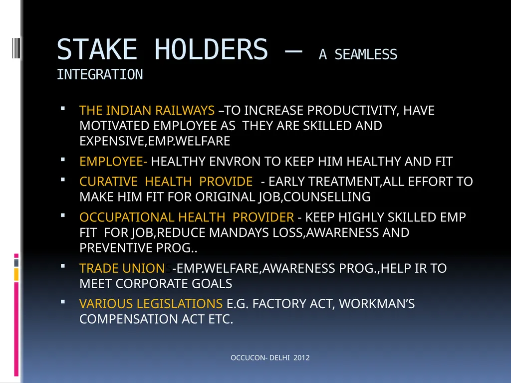 AN EXPERIENCE IN OPERATIONALISING AN INTEGRATED - slide 14 of 55