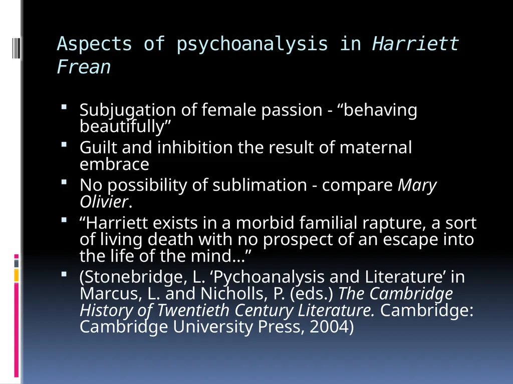 LIT 3101 Make It New May Sinclair (2) Overview May - slide 7 of 14