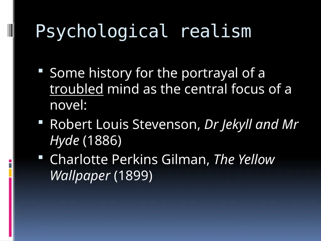 LIT 3101 Make It New May Sinclair (2) Overview May - slide 3 of 14