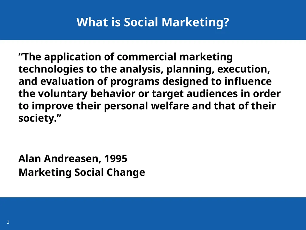 Connecting for Social Good Using Social Marketing - slide 2 of 14