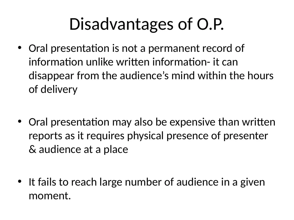 ORAL PRESENTATION Oral Presentation Definition- - slide 11 of 28