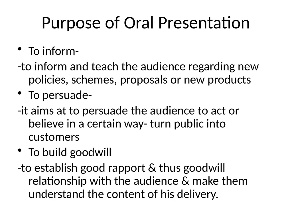 ORAL PRESENTATION Oral Presentation Definition- - slide 4 of 28