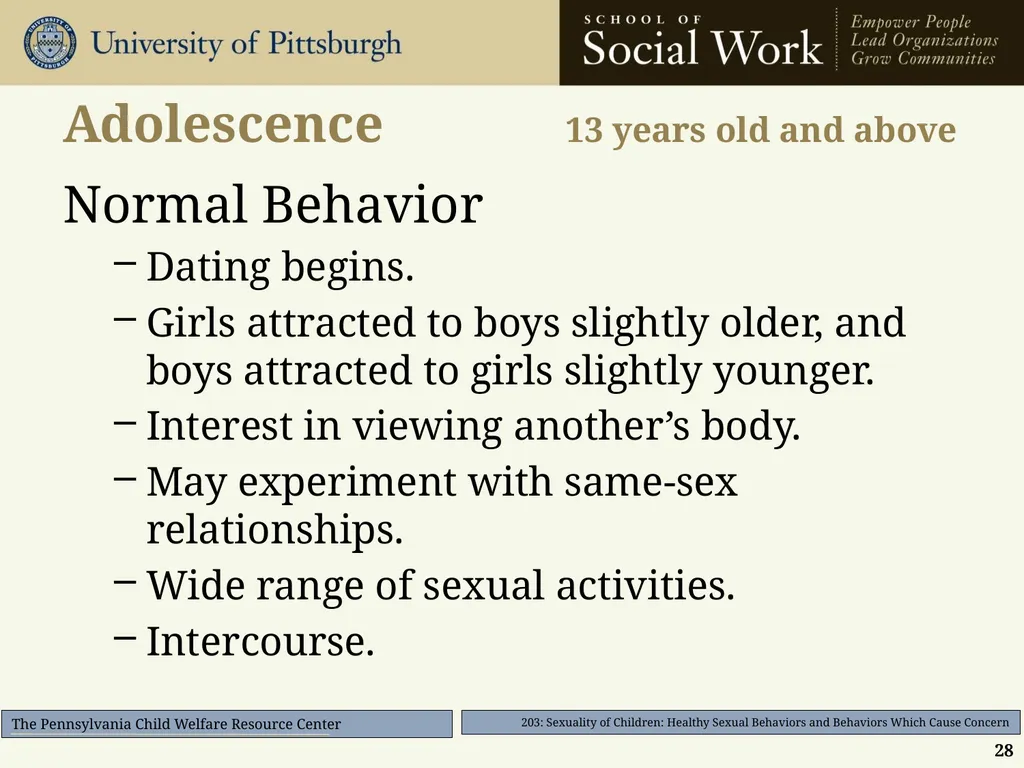 203: Sexuality of Children: Healthy Sexual - slide 28 of 35