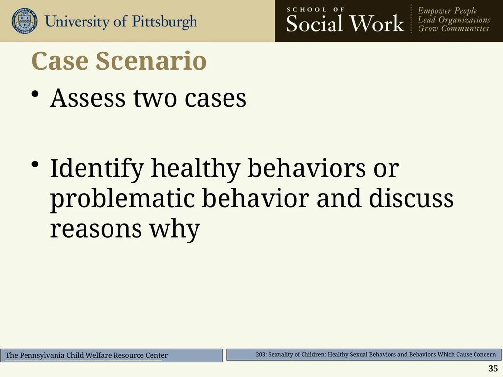 203: Sexuality of Children: Healthy Sexual - slide 35 of 35