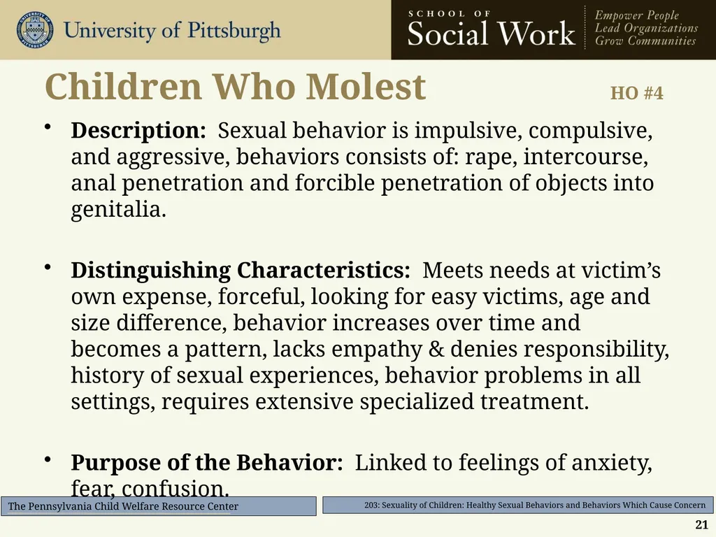 203: Sexuality of Children: Healthy Sexual - slide 21 of 35