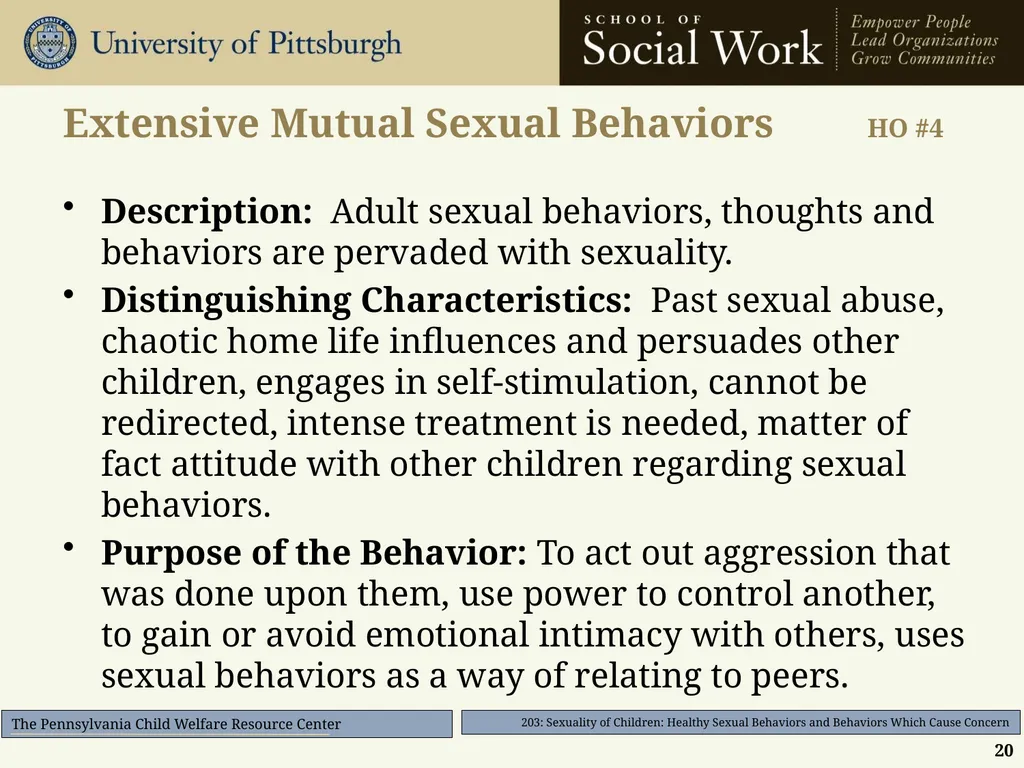 203: Sexuality of Children: Healthy Sexual - slide 20 of 35
