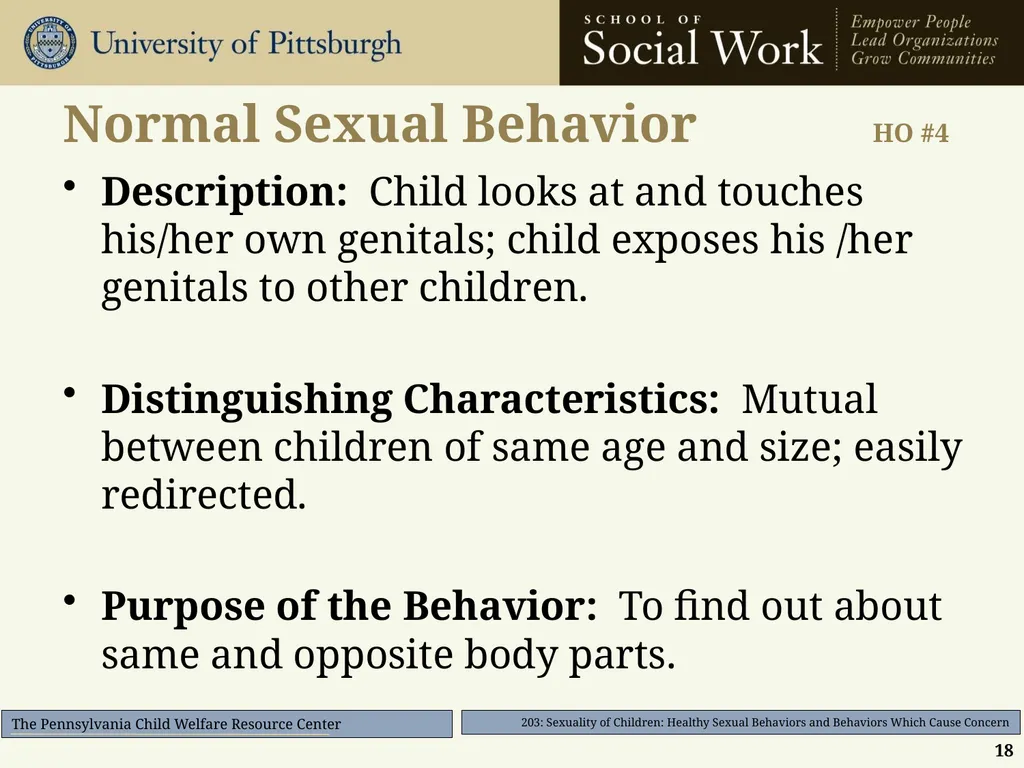 203: Sexuality of Children: Healthy Sexual - slide 18 of 35