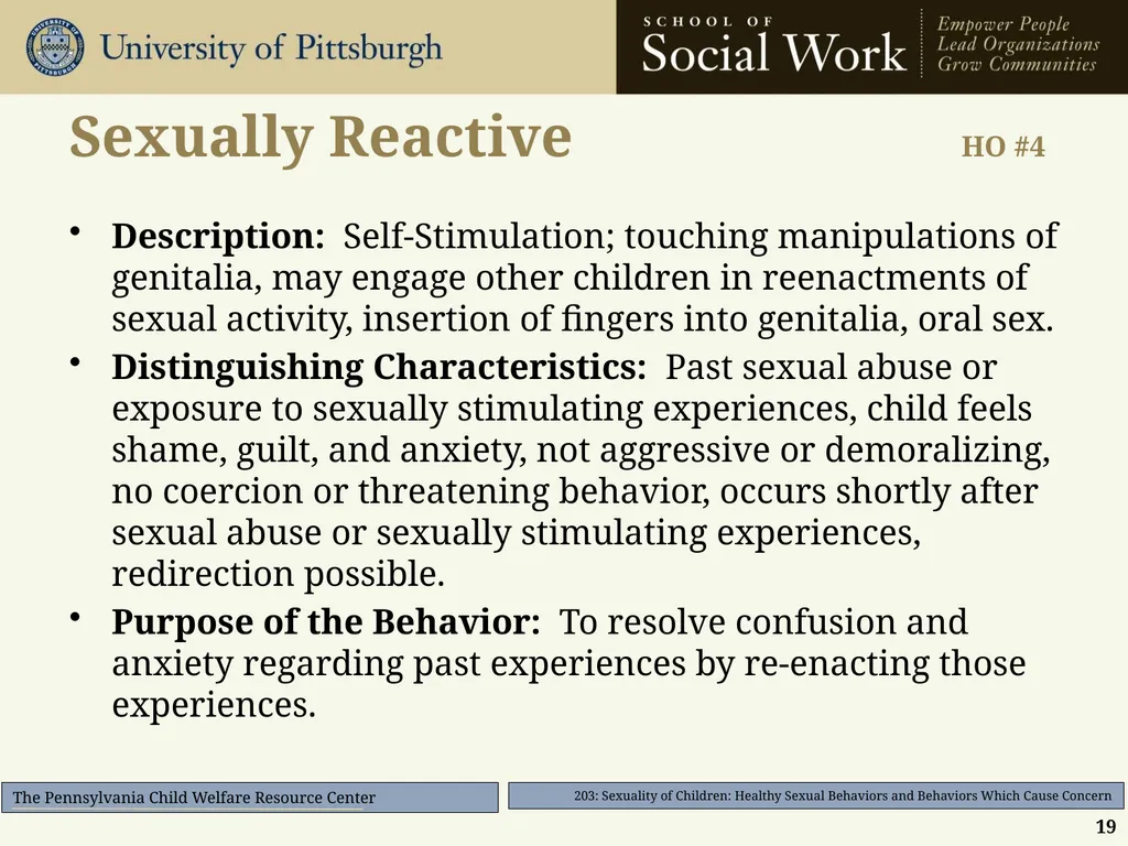 203: Sexuality of Children: Healthy Sexual - slide 19 of 35