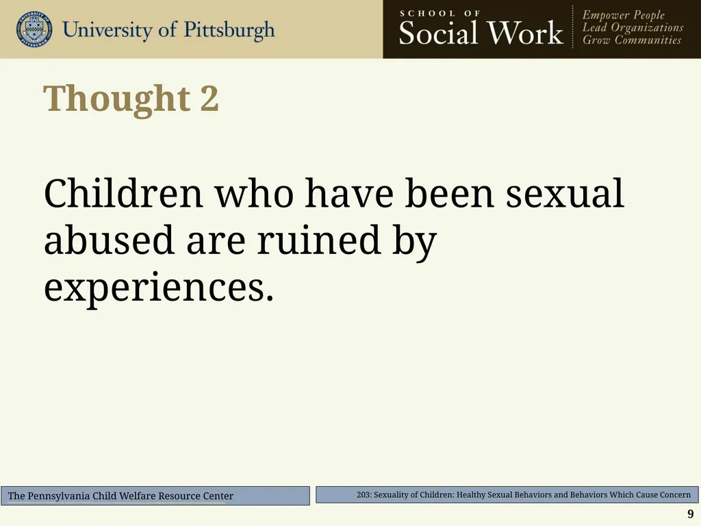 203: Sexuality of Children: Healthy Sexual - slide 9 of 35