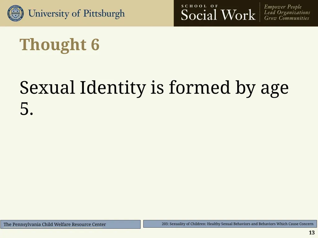 203: Sexuality of Children: Healthy Sexual - slide 13 of 35