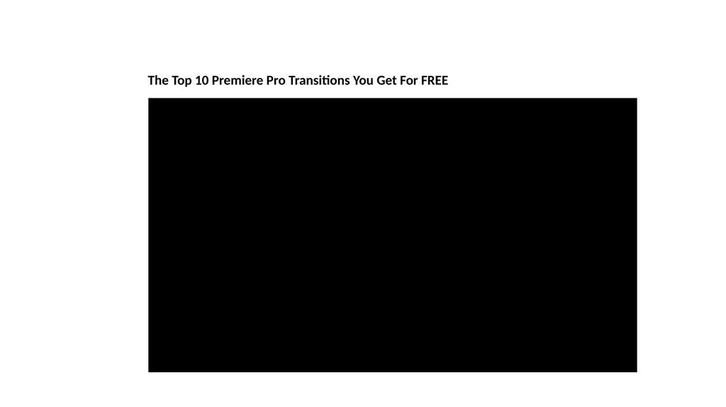 Video Editing Pacing Tips The Top 10 Premiere Pro - slide 2 of 6