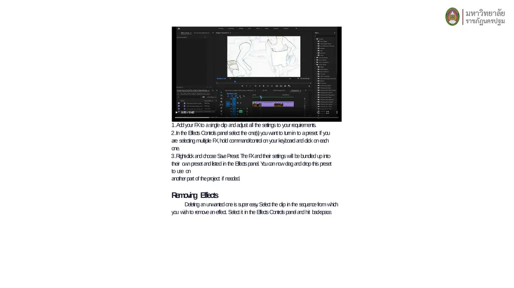 Adobe Premiere Effects The effects (FX) you can - slide 9 of 9