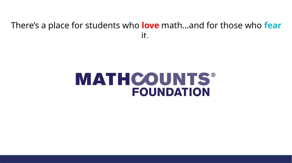 There’s a place for students who love math…and for - slide 1 of 8