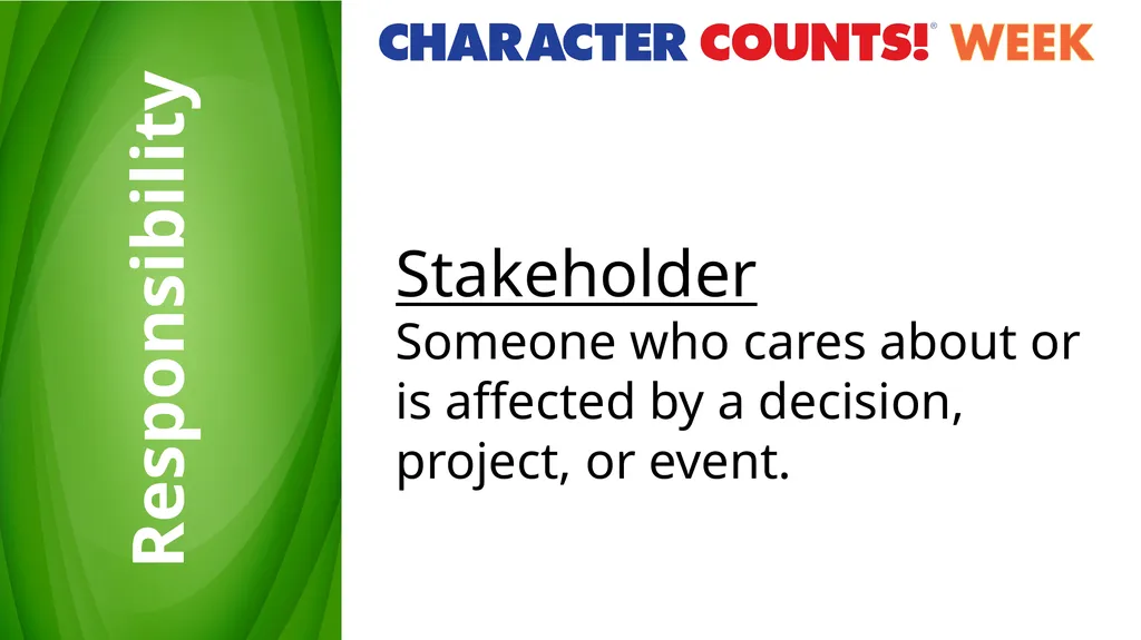 Wednesday Responsibility Do what you are supposed - slide 2 of 11