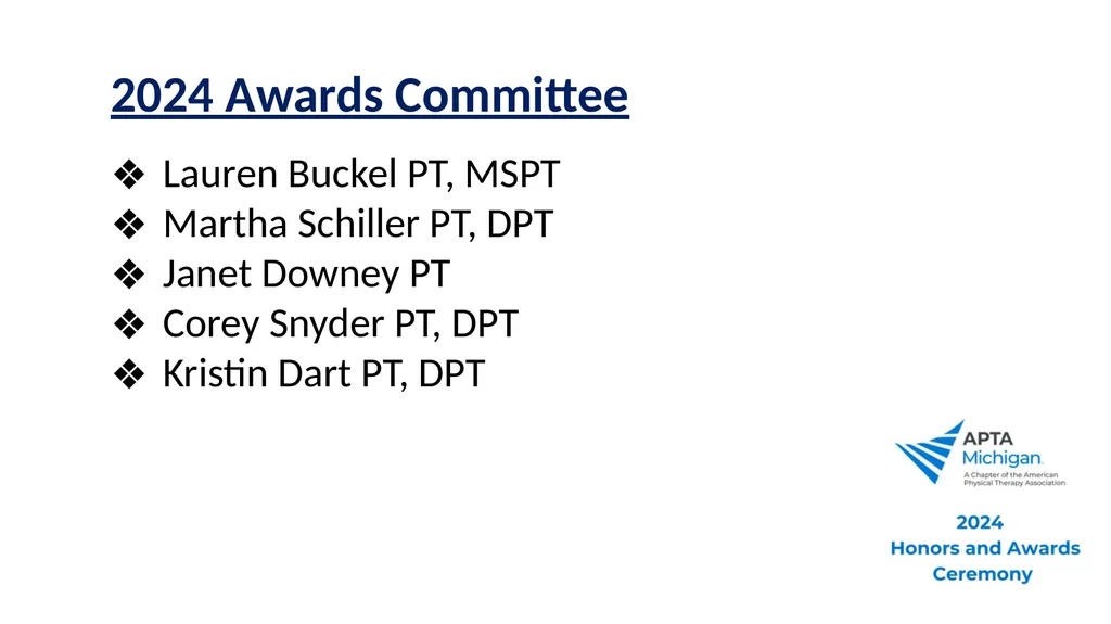 2024 Awards and Honors Ceremony Welcome to 2024 - slide 3 of 50
