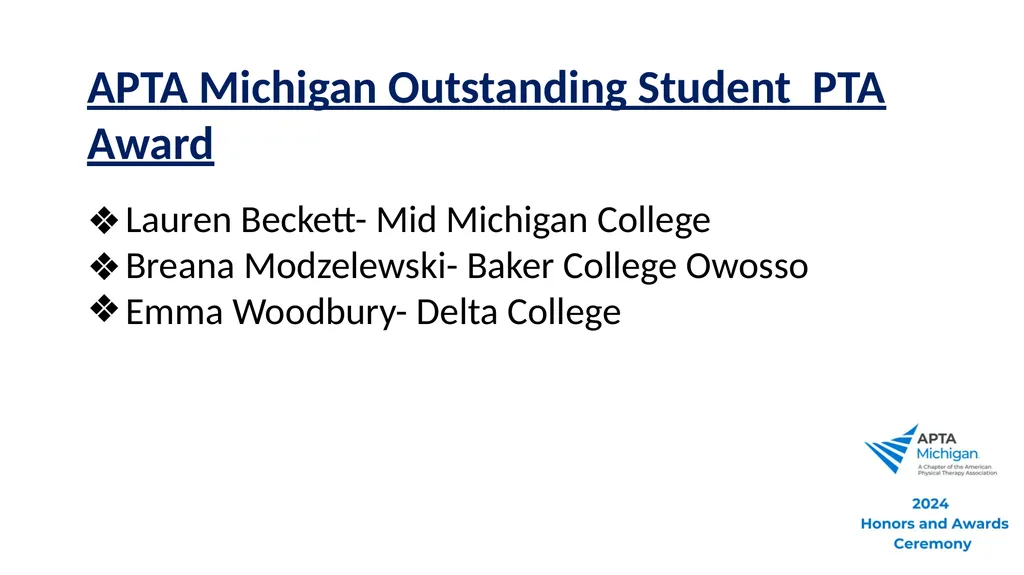 2024 Awards and Honors Ceremony Welcome to 2024 - slide 13 of 50