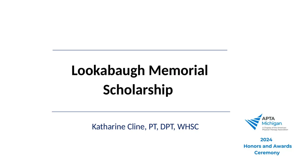 2024 Awards and Honors Ceremony Welcome to 2024 - slide 34 of 50