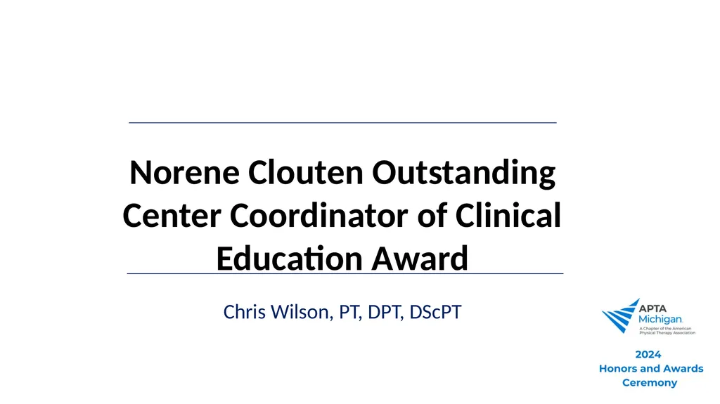 2024 Awards and Honors Ceremony Welcome to 2024 - slide 20 of 50