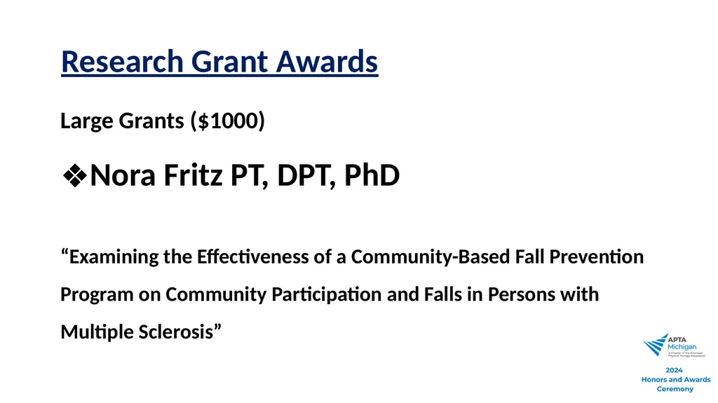 2024 Awards and Honors Ceremony Welcome to 2024 - slide 26 of 50