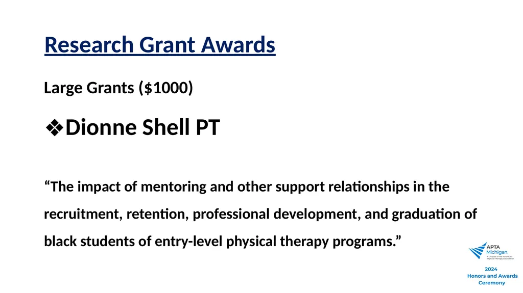 2024 Awards and Honors Ceremony Welcome to 2024 - slide 27 of 50