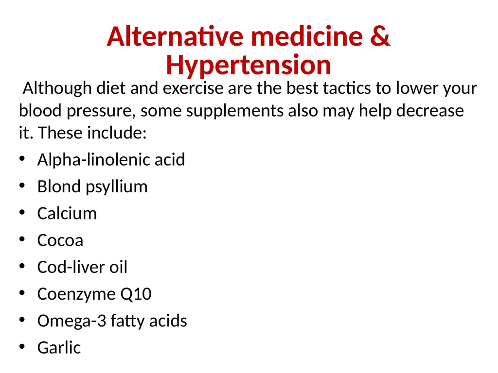 Hyper Lipidemia and Hypertension - slide 22 of 24
