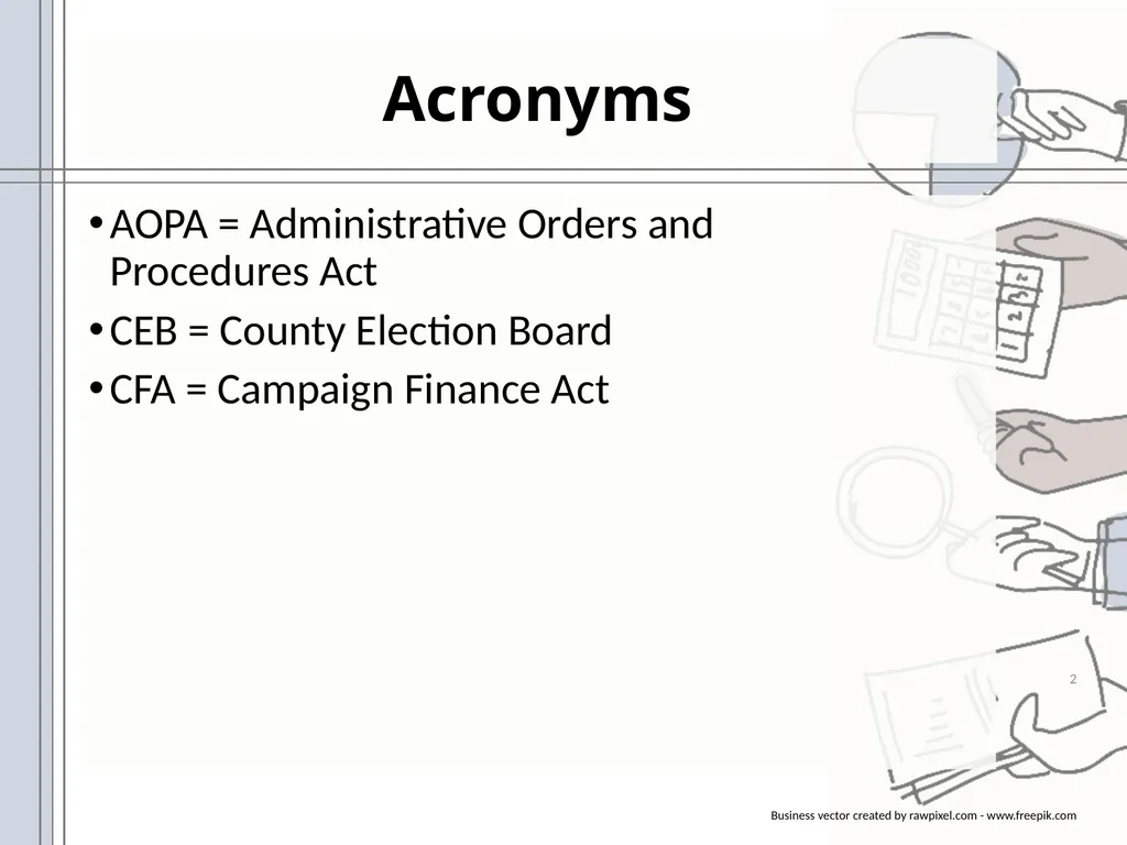 Campaign Finance Enforcement Presented by Matthew - slide 2 of 19