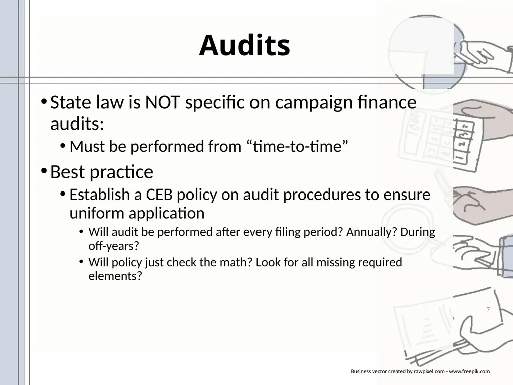 Campaign Finance Enforcement Presented by Matthew - slide 7 of 19