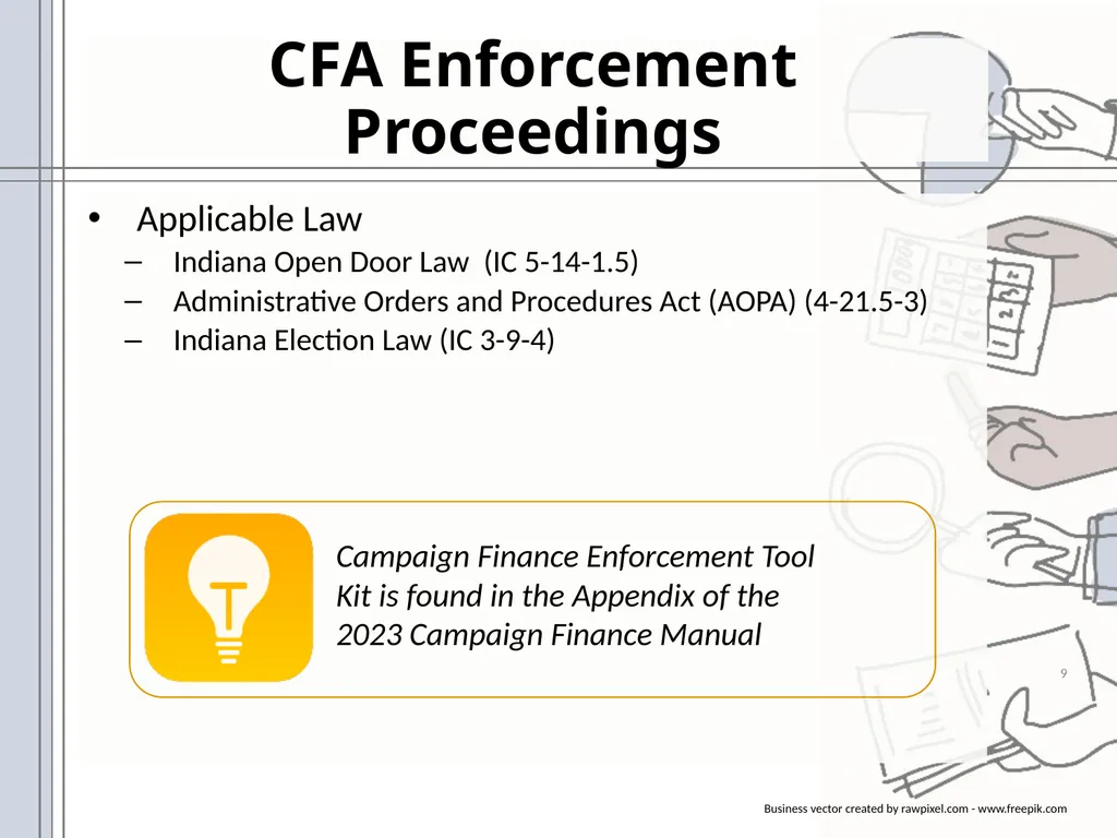 Campaign Finance Enforcement Presented by Matthew - slide 9 of 19