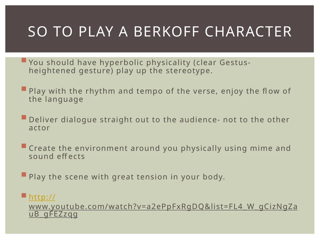 Steven Berkoff Seven states of tension. Berkoff’s - slide 5 of 6