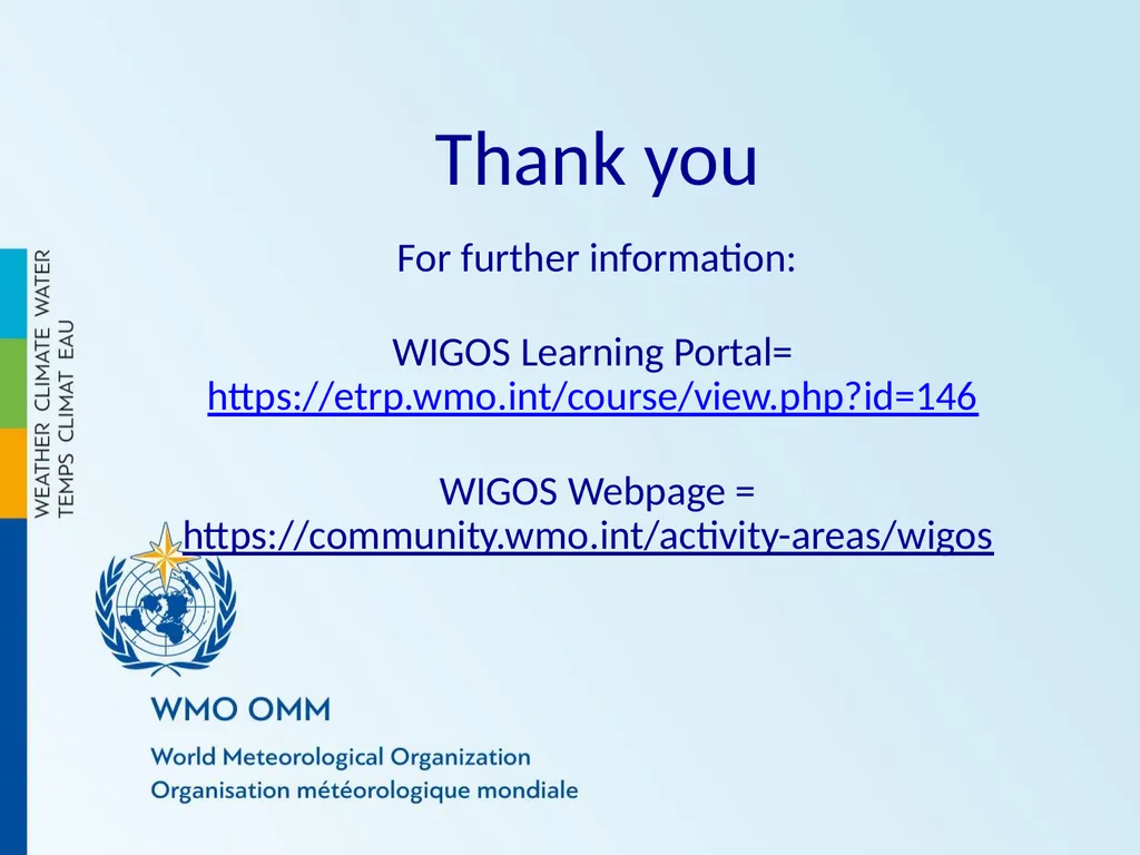 WIGOS Webinar #26 Registration processes and roles - slide 22 of 22
