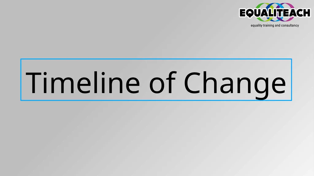 Timeline of Change Women over thirty with £5 of - slide 1 of 24