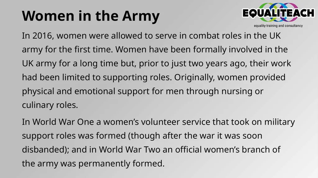 Timeline of Change Women over thirty with £5 of - slide 23 of 24
