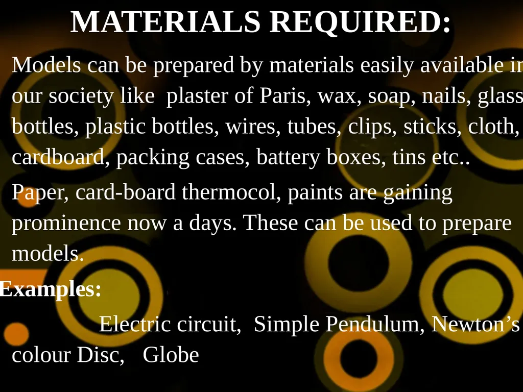 MODELS – STATIC AND WORKING Dr. M.B.Kori M.A, - slide 7 of 7