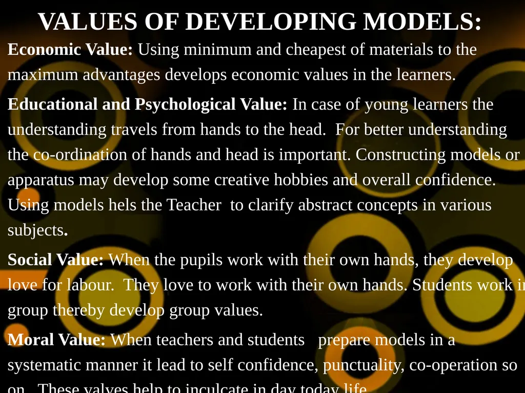 MODELS – STATIC AND WORKING Dr. M.B.Kori M.A, - slide 6 of 7