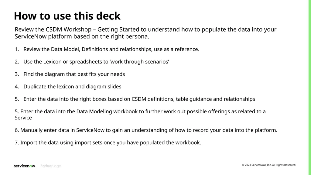 CSDM Data Models Example of Service Models Month - slide 2 of 53