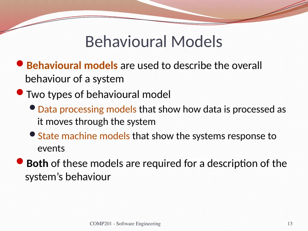 Software Engineering COMP 201 Lecturer: Sebastian - slide 13 of 35