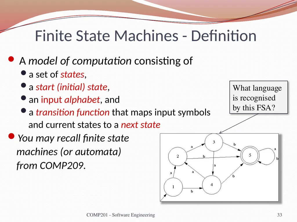 Software Engineering COMP 201 Lecturer: Sebastian - slide 33 of 35
