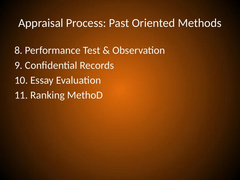 PERFORMANCE APPRAISAL and MANAGEMENT Performance - slide 24 of 32