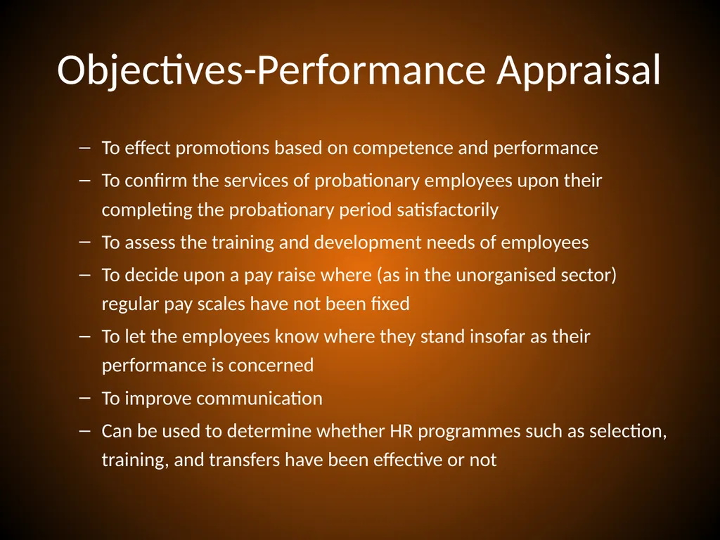PERFORMANCE APPRAISAL and MANAGEMENT Performance - slide 4 of 32