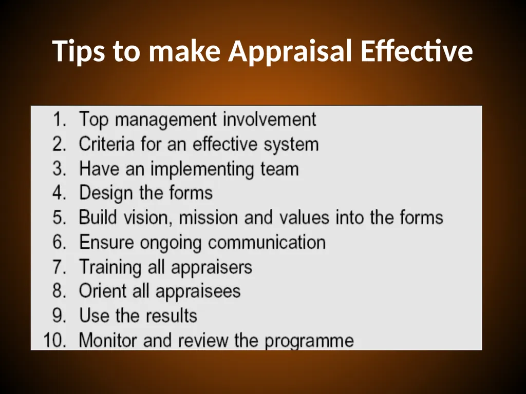 PERFORMANCE APPRAISAL and MANAGEMENT Performance - slide 27 of 32