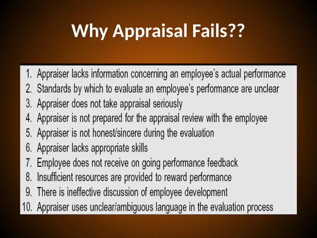 PERFORMANCE APPRAISAL and MANAGEMENT Performance - slide 26 of 32