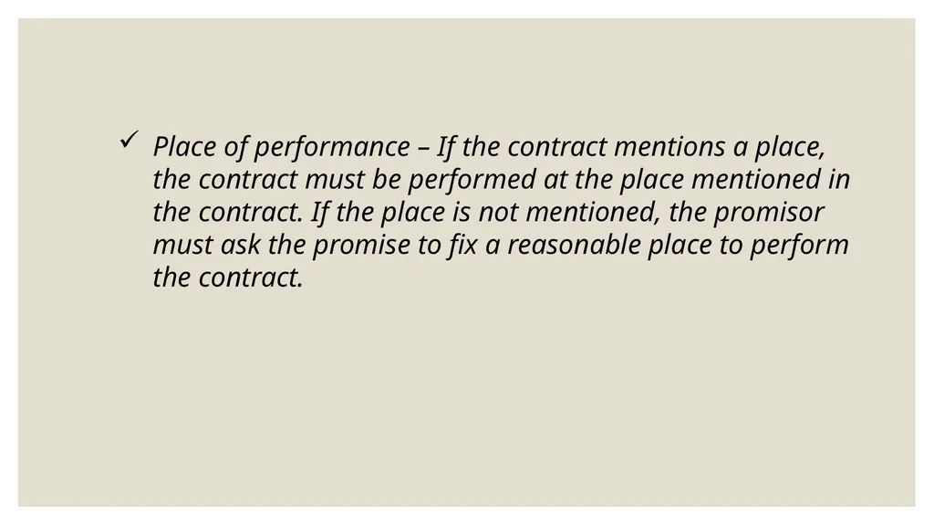 Performance of contract Definition Performance of - slide 8 of 9