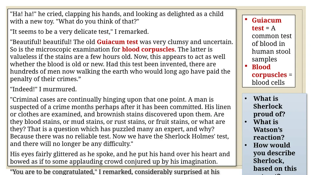 Sherlock Holmes The character To investigate the - slide 6 of 15