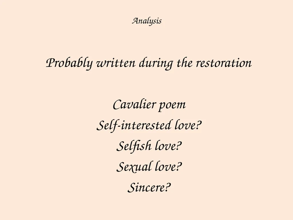 The Big Picture Pre-1900 love poetry from the - slide 21 of 28